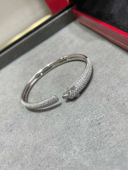 [Love More]PANTHERE FULL DIAMOND OPEN BRACELET