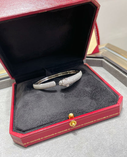 [Love More]PANTHERE FULL DIAMOND OPEN BRACELET